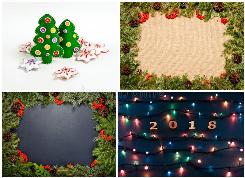 Set of Christmas and New Years decorations for your design. Set of Christmas and New Years decorations for your design