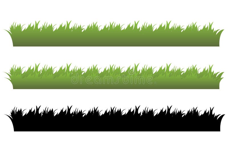 Insieme dell'erba illustrazione di stock Insieme dell'erba illustrazione di stock