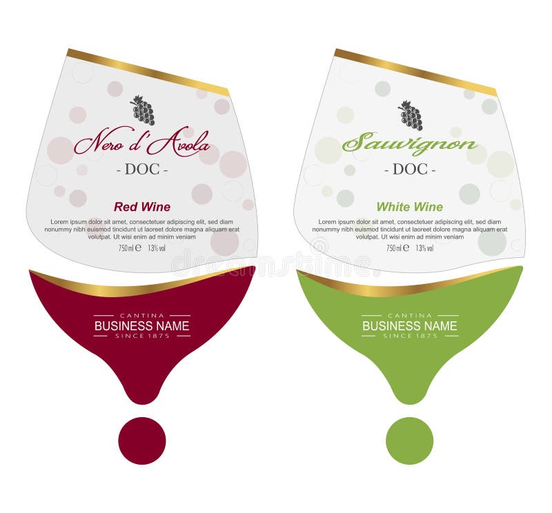 Insieme dell'etichetta del vino di vettore illustrazione vettoriale Insieme dell'etichetta del vino di vettore illustrazione vettoriale