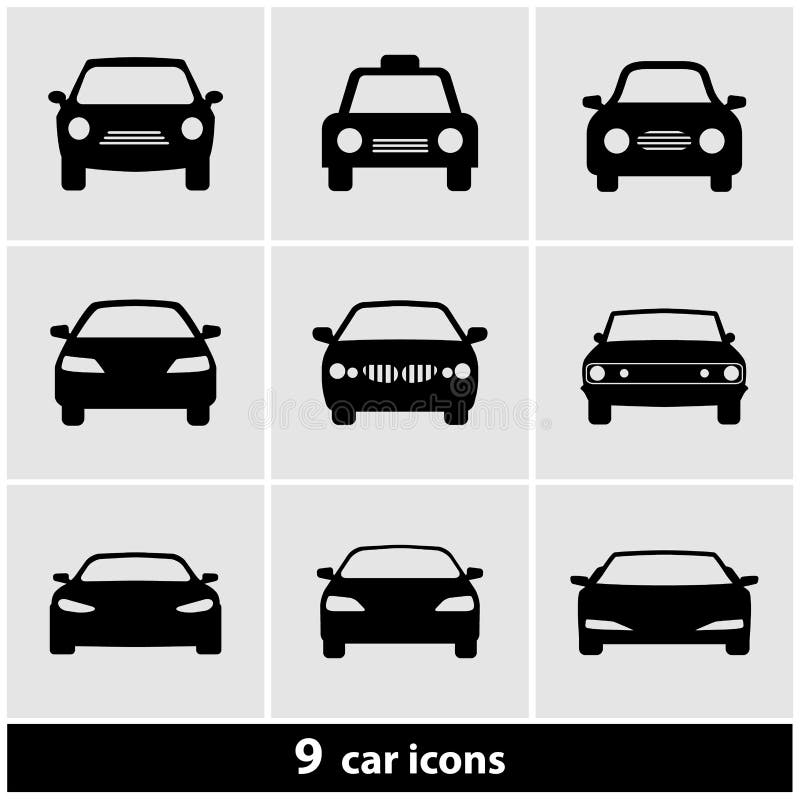 Insieme dell'icona dell'automobile illustrazione vettoriale Insieme dell'icona dell'automobile illustrazione vettoriale