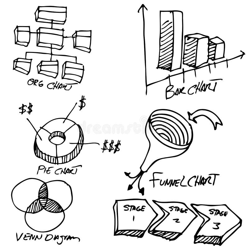 Insieme dell'oggetto del diagramma di affari illustrazione di stock Insieme dell'oggetto del diagramma di affari illustrazione di stock