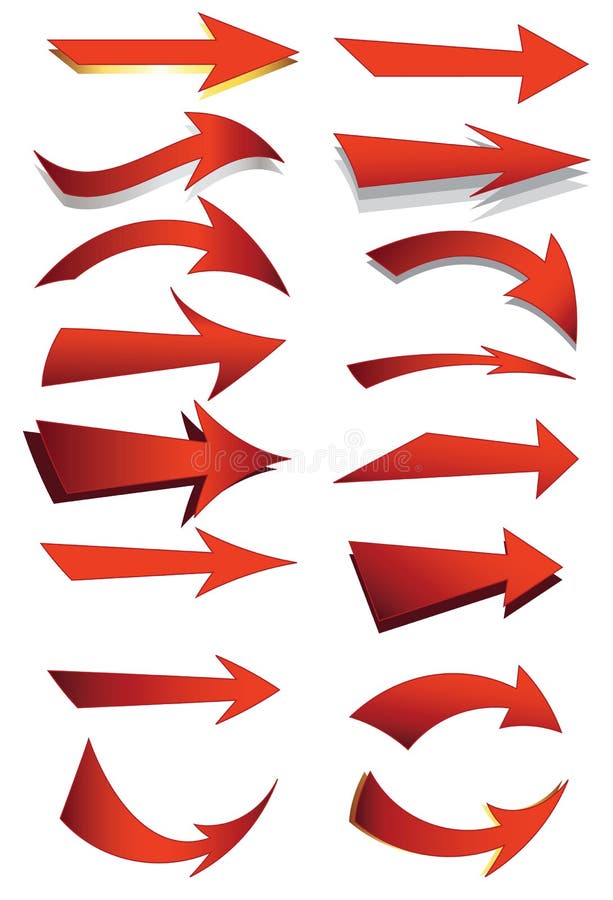 Insieme della freccia illustrazione di stock Insieme della freccia illustrazione di stock