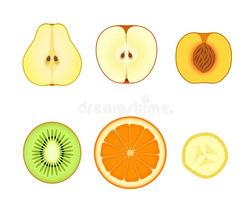 Insieme della frutta illustrazione vettoriale Insieme della frutta illustrazione vettoriale