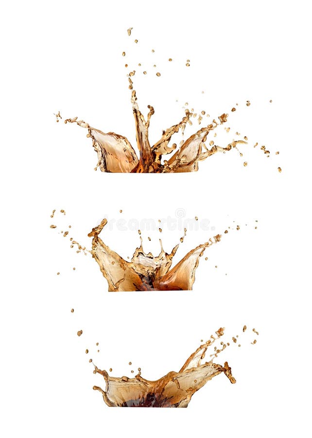 Coffee splash in paper cup isolated. Coffee splash in paper cup isolated