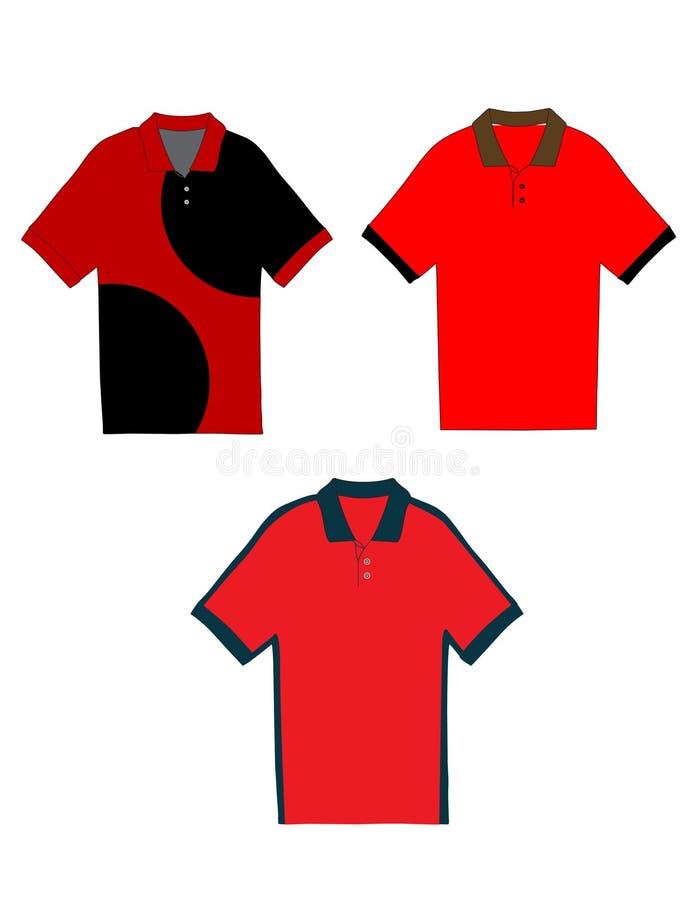 Insieme delle camice di polo! illustrazione di stock Insieme delle camice di polo! illustrazione di stock