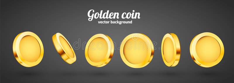 insieme delle monete isolato oro 3d Posizioni differenti Monete di oro volanti, fondo della pioggia dorata Concetto di successo o illustrazione vettoriale insieme delle monete isolato oro 3d Posizioni differenti Monete di oro volanti, fondo della pioggia dorata Concetto di successo o illustrazione vettoriale