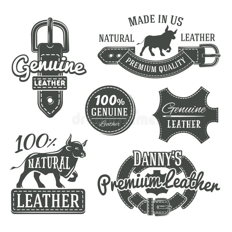 Insieme delle progettazioni d'annata di logo della cinghia di vettore, retro royalty illustrazione gratis Insieme delle progettazioni d'annata di logo della cinghia di vettore, retro royalty illustrazione gratis