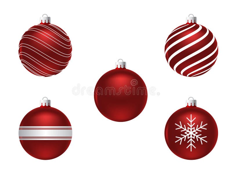 Insieme delle sfere di natale royalty illustrazione gratis Insieme delle sfere di natale royalty illustrazione gratis