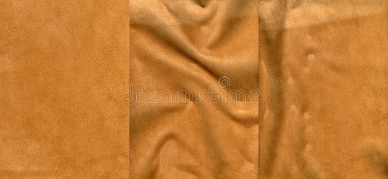 Insieme delle strutture marrone chiaro della pelle scamosciato fotografie stock libere da diritti Insieme delle strutture marrone chiaro della pelle scamosciato fotografie stock libere da diritti