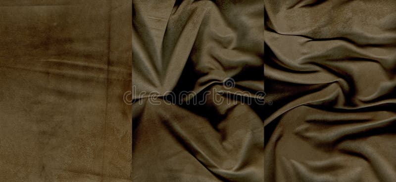 Insieme delle strutture marroni arruffate della pelle scamosciato fotografia stock Insieme delle strutture marroni arruffate della pelle scamosciato fotografia stock