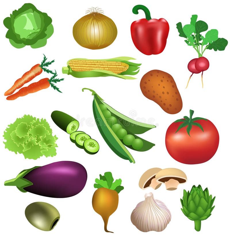 Insieme delle verdure royalty illustrazione gratis Insieme delle verdure royalty illustrazione gratis