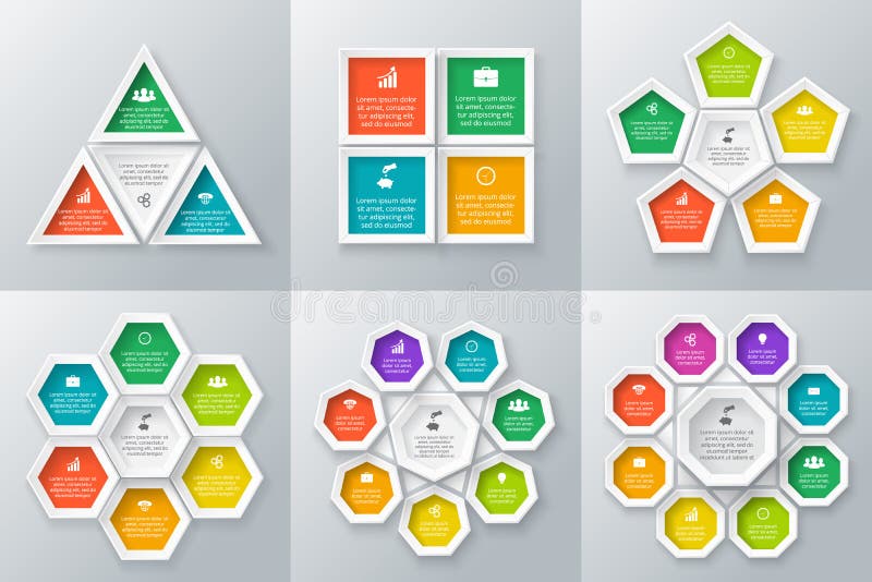 Insieme di elementi del cerchio di vettore per infographic illustrazione di stock Insieme di elementi del cerchio di vettore per infographic illustrazione di stock