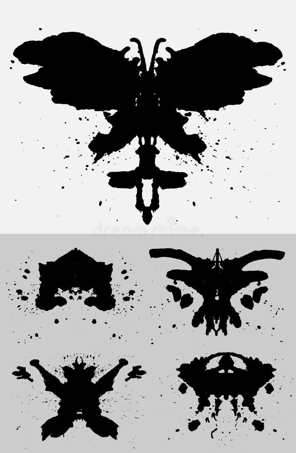 Insieme di Rorschach illustrazione vettoriale Insieme di Rorschach illustrazione vettoriale