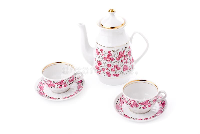Insieme di tè elegante della porcellana immagine stock libera da diritti Insieme di tè elegante della porcellana immagine stock libera da diritti
