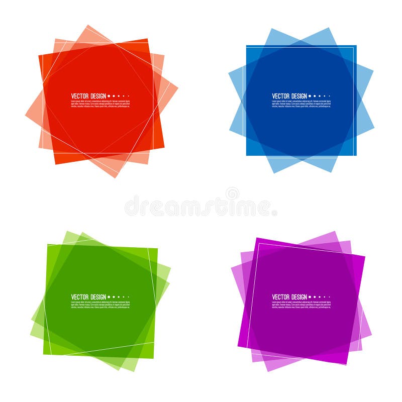 Insieme di vettore delle insegne colorate illustrazione di stock Insieme di vettore delle insegne colorate illustrazione di stock