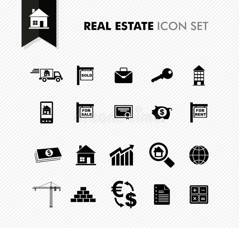 Insieme fresco dell'icona di Real Estate. illustrazione di stock Insieme fresco dell'icona di Real Estate. illustrazione di stock