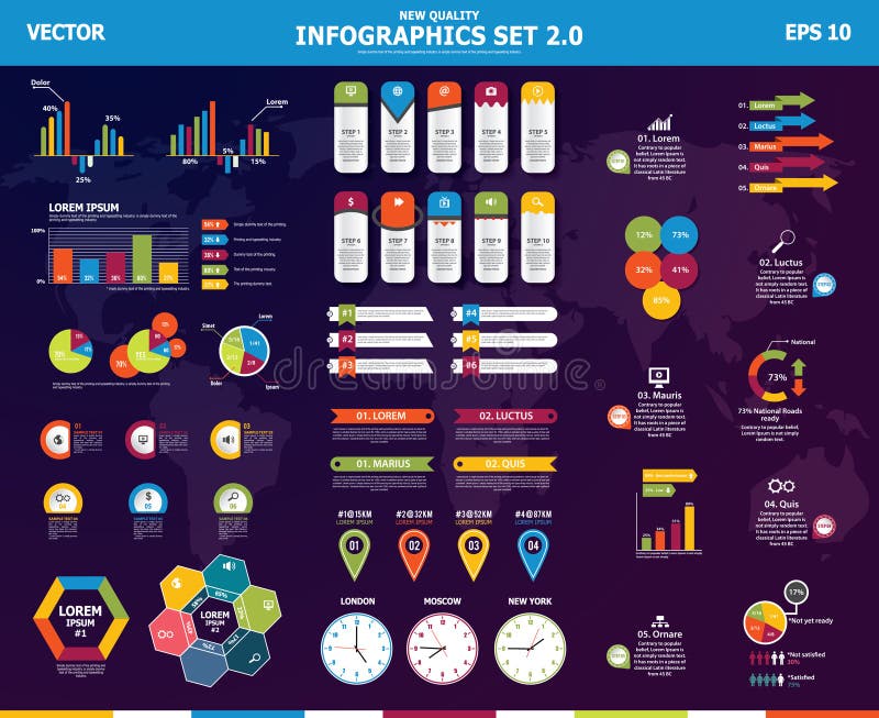 Insieme mega di vettore di Infographic Raccolta ricca degli elementi per la presentazione di vendita, relazioni di attività, visu illustrazione vettoriale Insieme mega di vettore di Infographic Raccolta ricca degli elementi per la presentazione di vendita, relazioni di attività, visu illustrazione vettoriale