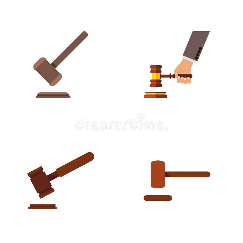 Insieme piano del martello dell'icona del tribunale, della giustizia, della difesa e di altri oggetti di vettore Inoltre comprend illustrazione vettoriale Insieme piano del martello dell'icona del tribunale, della giustizia, della difesa e di altri oggetti di vettore Inoltre comprend illustrazione vettoriale