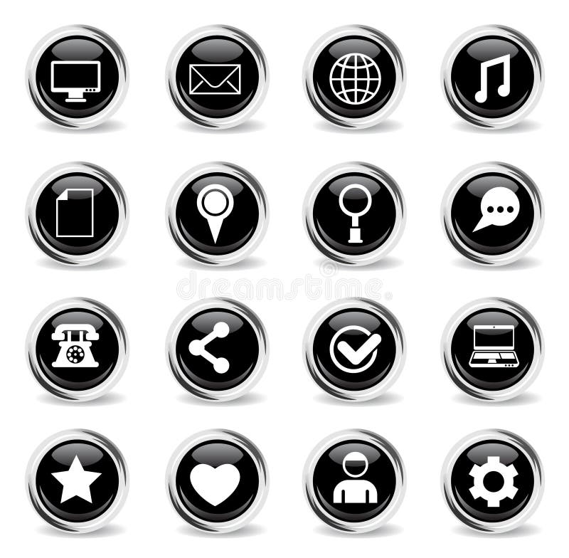 Insieme sociale dell'icona di media royalty illustrazione gratis Insieme sociale dell'icona di media royalty illustrazione gratis