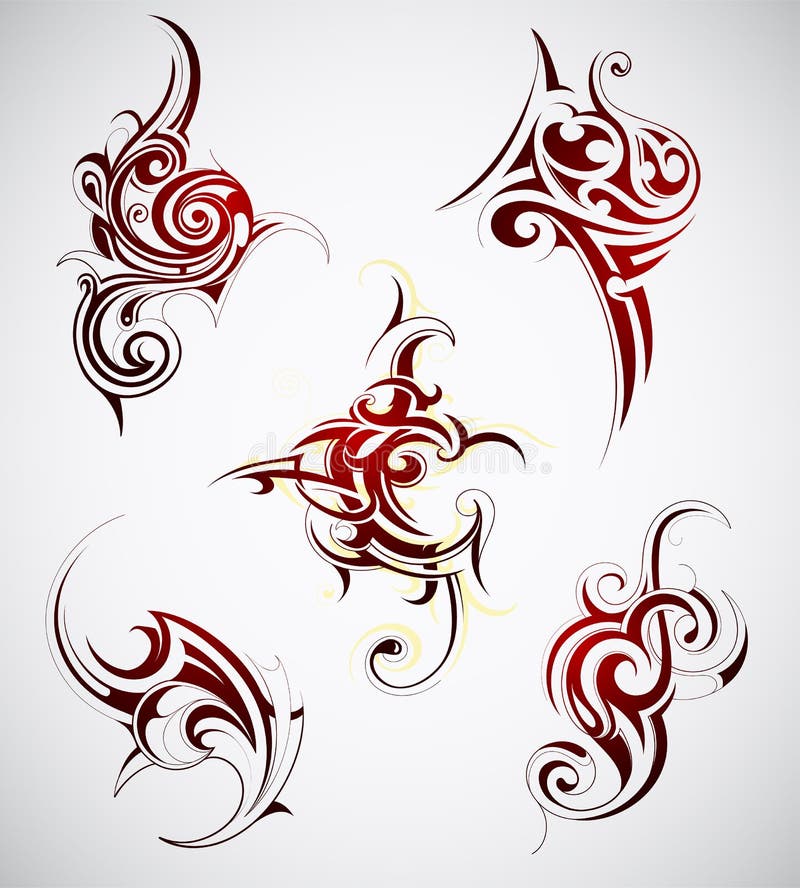 Vector illustration for various ethnic tattoo styles including Celtic, Gothic, Maori, Aztec and Polynesian. Vector illustration for various ethnic tattoo styles including Celtic, Gothic, Maori, Aztec and Polynesian