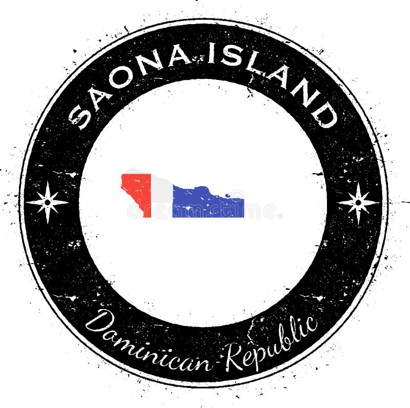 Insigne patriotique circulaire d'île de Saona illustration de vecteur Insigne patriotique circulaire d'île de Saona illustration de vecteur