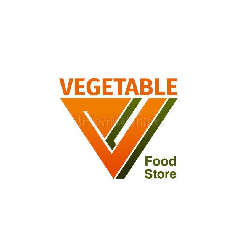 Insigne végétal de magasin de nourriture illustration stock Insigne végétal de magasin de nourriture illustration stock