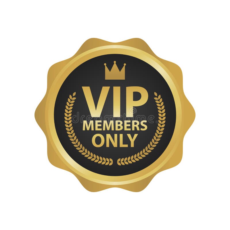 Insignes d'or de la meilleure qualité de membres de VIP seulement Illustration ronde de label d'or illustration stock Insignes d'or de la meilleure qualité de membres de VIP seulement Illustration ronde de label d'or illustration stock