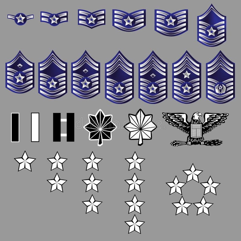 Insignes de grade de l'Armée de l'Air d'USA - texture de tissu