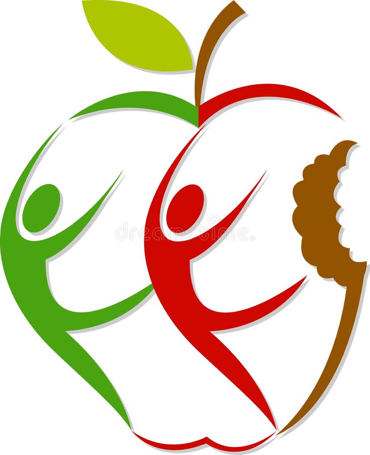 Insignia activa de la manzana ilustración del vector Insignia activa de la manzana ilustración del vector