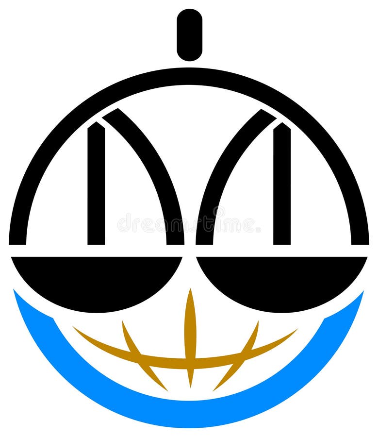 Logotipo de la balanza ilustración del vector. Ilustración de insignia