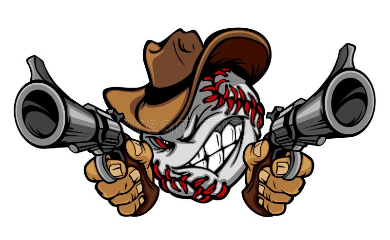 Insignia de la ilustración del vaquero del béisbol libre illustration Insignia de la ilustración del vaquero del béisbol libre illustration