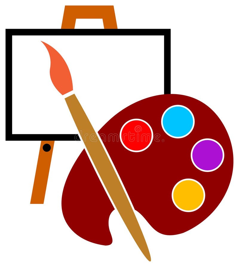 Insignia del estudio del artista ilustración del vector Insignia del estudio del artista ilustración del vector