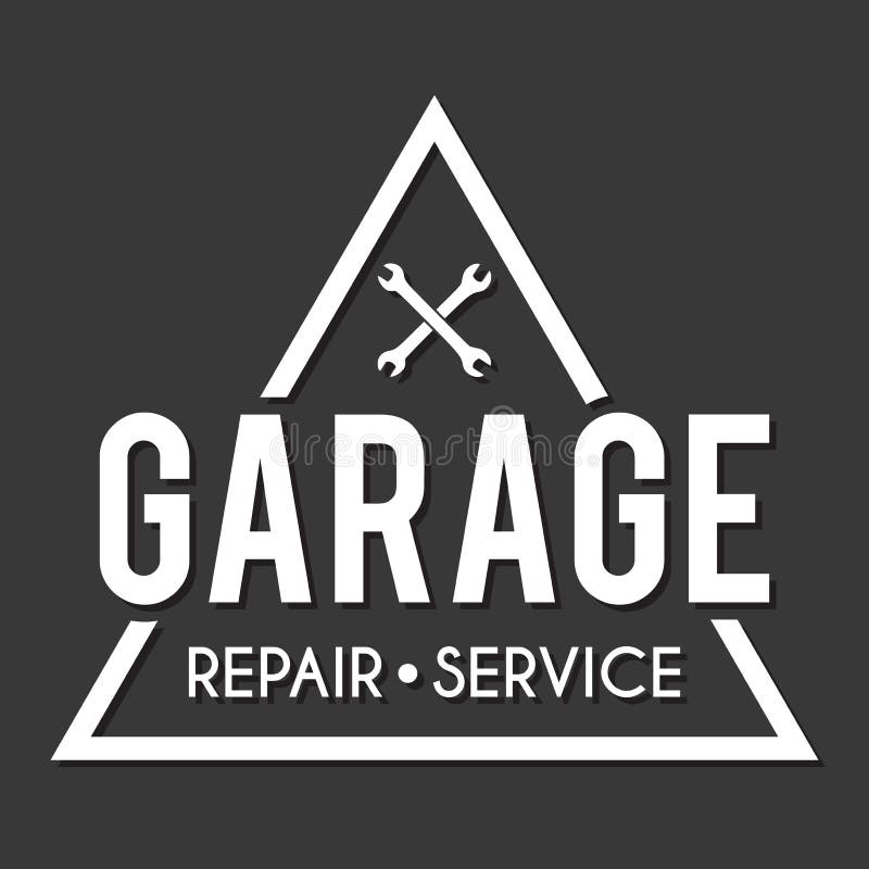 Insignia del garaje Logotipo de la reparaci?n del coche
