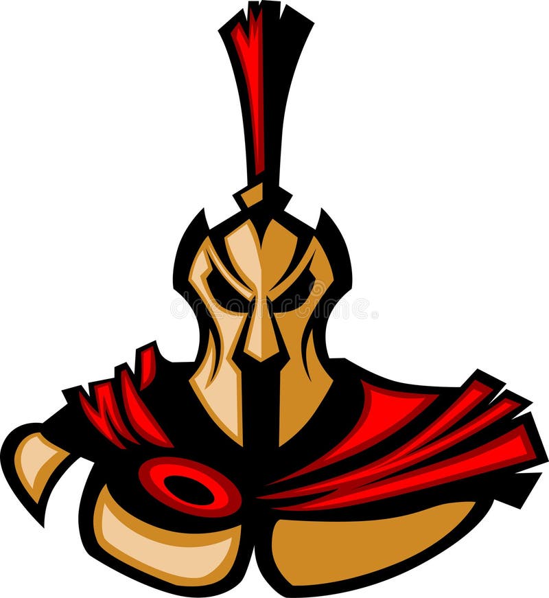 Insignia espartano/Trojan de la mascota libre illustration Insignia espartano/Trojan de la mascota libre illustration