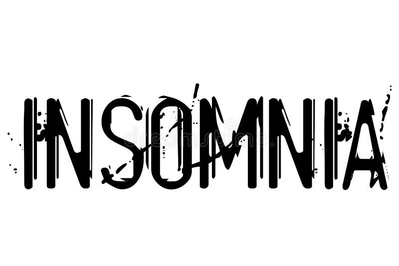 Insomnia typographic stamp stock vector. Illustration of depression 110247108