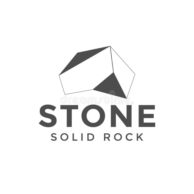Inspiración de piedra del diseño del logotipo stock de ilustración Inspiración de piedra del diseño del logotipo stock de ilustración