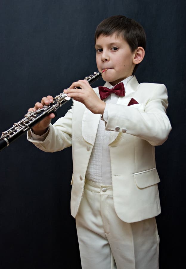 Playing the oboe stock photo. Image of musical, keys, instrument 3586346