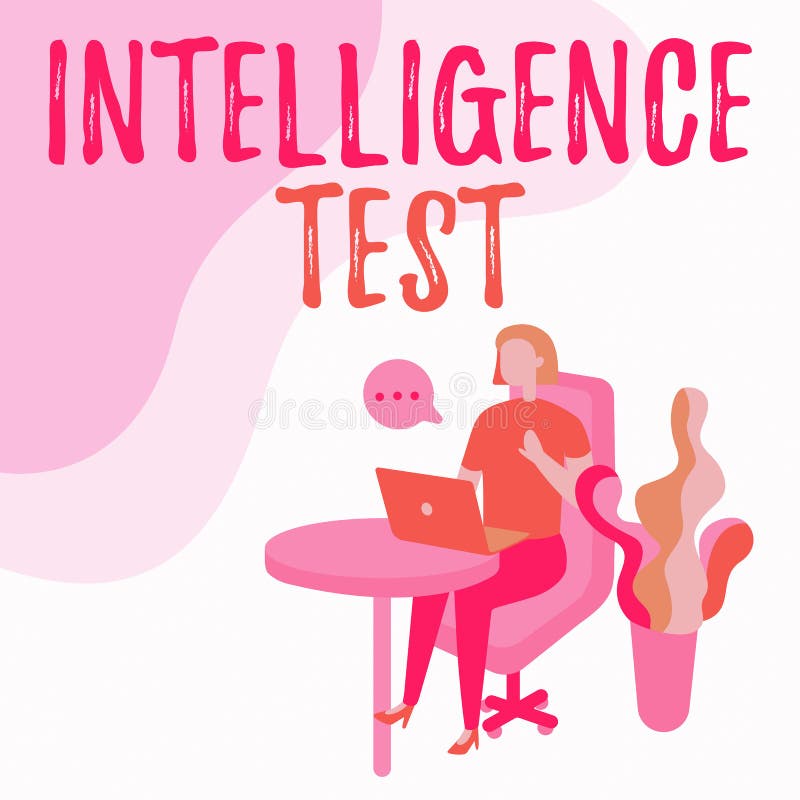 Inspiration showing sign Intelligence Test. Business approach test designed to measure the ability to think and reason stock illustration