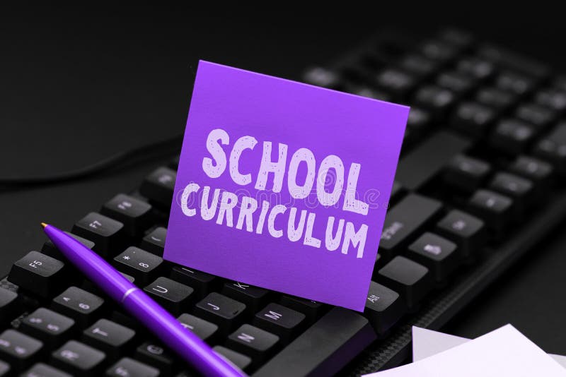 Inspiration showing sign School Curriculum. Internet Concept designed to provide learning spaces and learning stock images