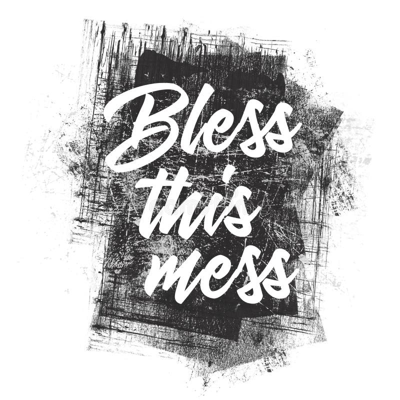 Inspirational bless this mess illustration