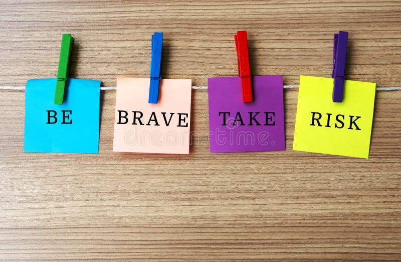 Moedig Ben Nemen Risico En Winst Stock Foto Afbeelding