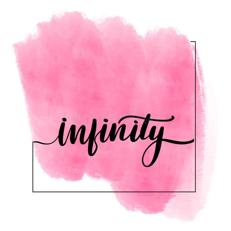 Inspirational handwritten brush lettering infinity. vector illustration Inspirational handwritten brush lettering infinity. vector illustration