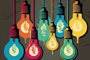 Inspirational Pop Art Ideas Inspired By Retro Light Bulbs Stock Inspirational Pop Art Ideas Inspired By Retro Light Bulbs Stock