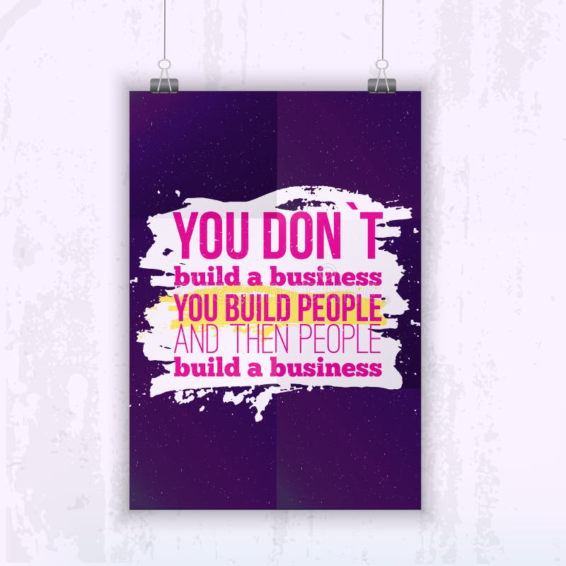 Inspirational Quote Build Business with Your People - Poster Mock Up ...