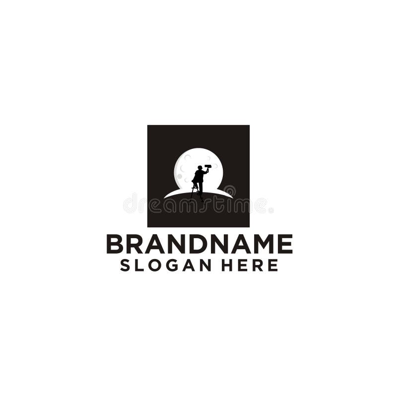 A inspiração do projeto do logotipo da meia lua com eps e o JPEG arquivam ilustração royalty free