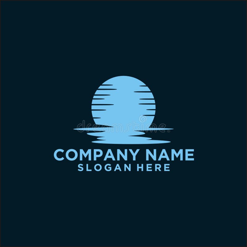 A inspiração do projeto do logotipo da meia lua com eps e o JPEG arquivam ilustração stock