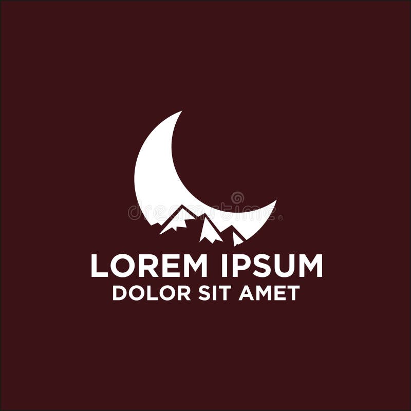 A inspiração do projeto do logotipo da meia lua com eps e o JPEG arquivam ilustração royalty free