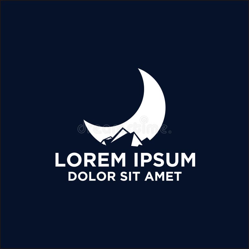 A inspiração do projeto do logotipo da meia lua com eps e o JPEG arquivam ilustração do vetor