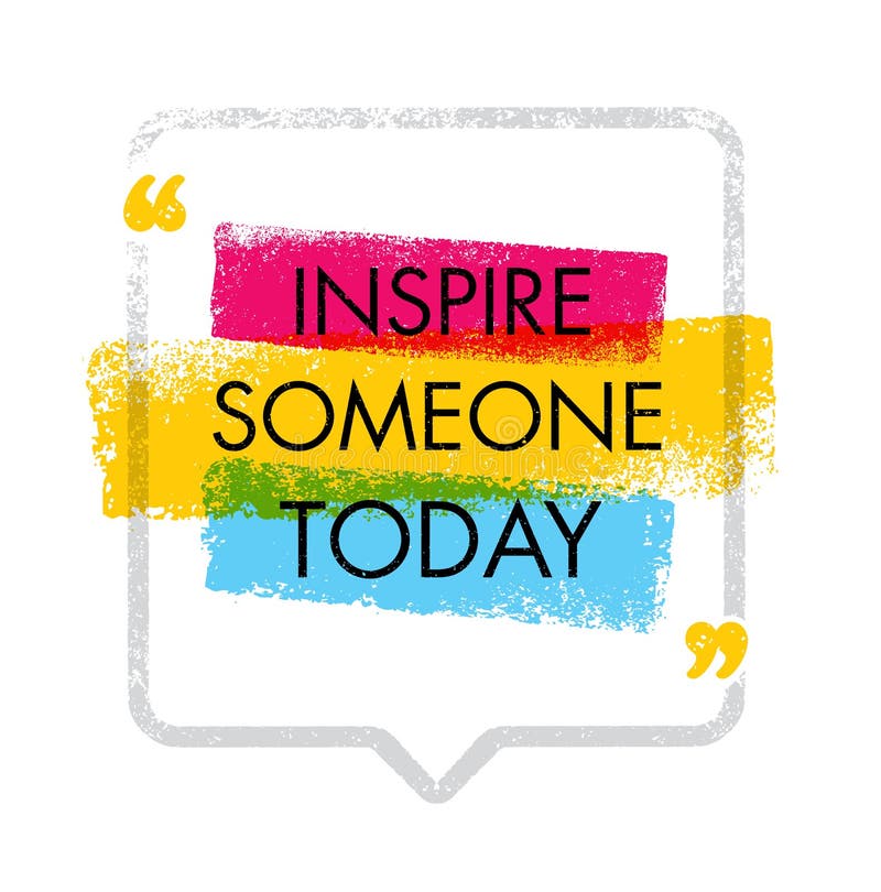Inspireer vandaag iemand De creatieve Vectorillustratie van het Inspiratiebeeld Het Ontwerpconcept van het motivatiecitaat royalty-vrije illustratie Inspireer vandaag iemand De creatieve Vectorillustratie van het Inspiratiebeeld Het Ontwerpconcept van het motivatiecitaat royalty-vrije illustratie