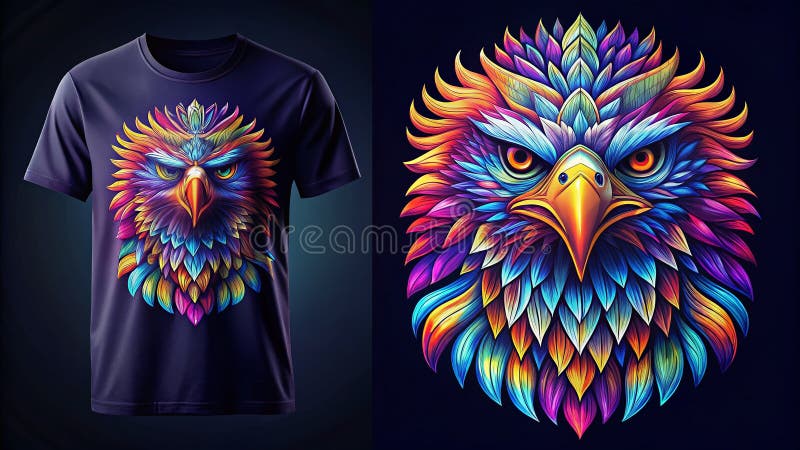 Inspiring Eagle TShirt Designs Powerful Imagery for Bold Style Statements lizenzfreie abbildung
